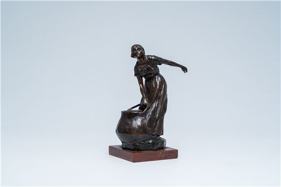 Lady with a kettle by Rudolf Marcuse, dated 1902