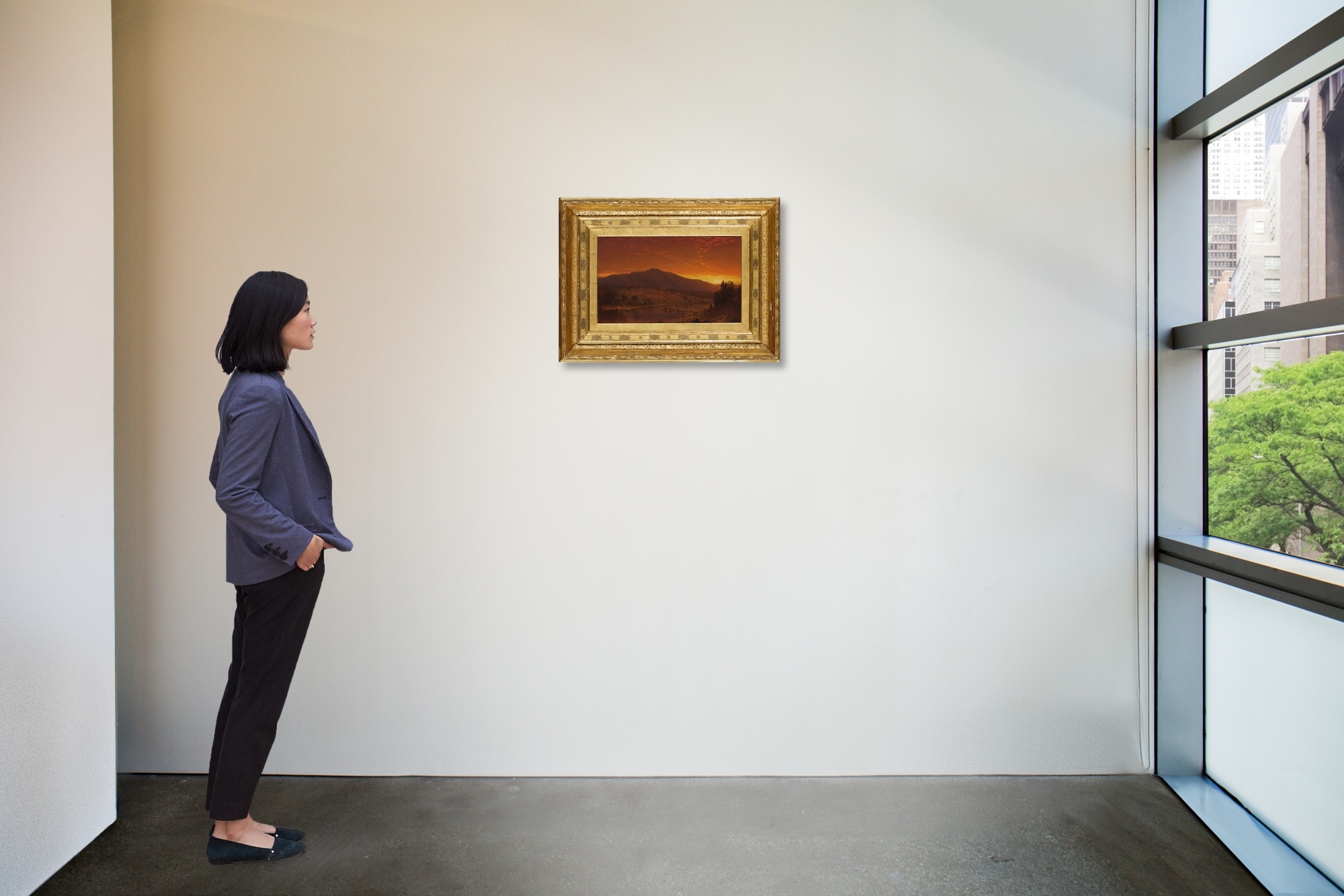 Artwork by Sanford Robinson Gifford, Sundown, Made of oil on canvas