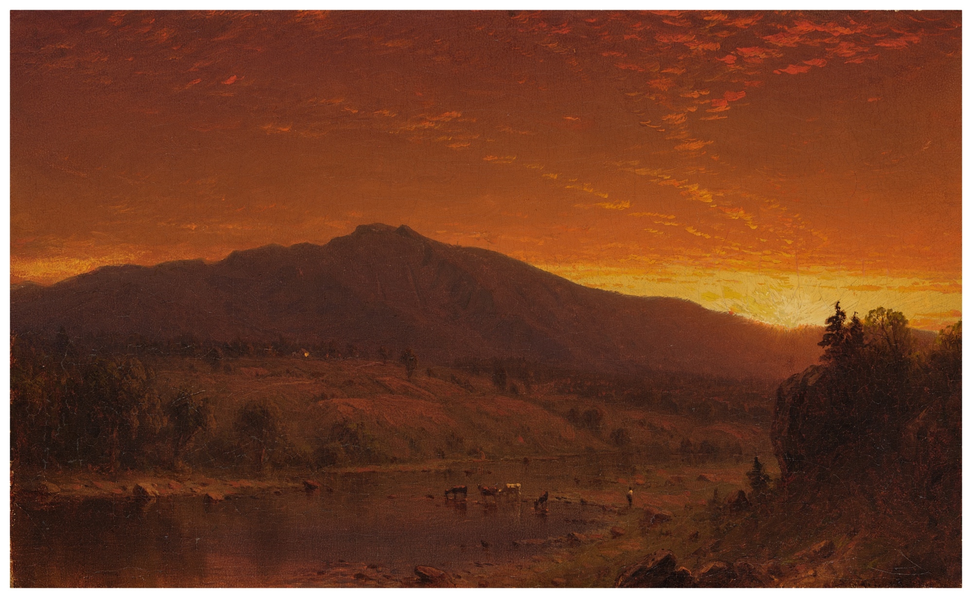 Artwork by Sanford Robinson Gifford, Sundown, Made of oil on canvas