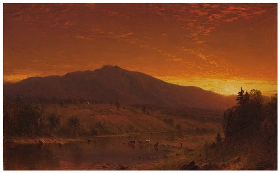 Sundown by Sanford Robinson Gifford, dated 1863