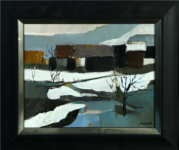 " Landschaft mit Altschnee "