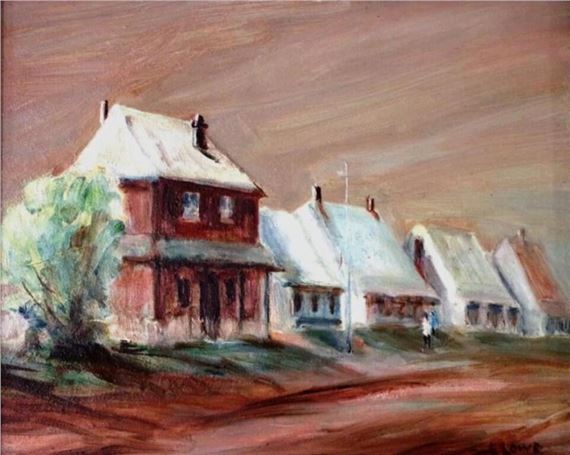 Houses in Court St by Lilla Lowe