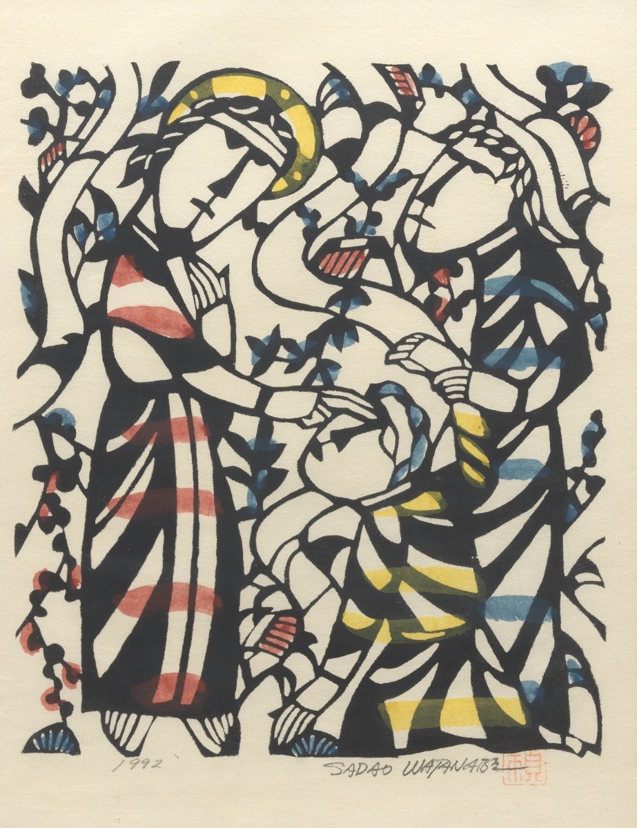 Sadao Watanabe | Biblical print depicting Jesus giving a blessing (2002 ...