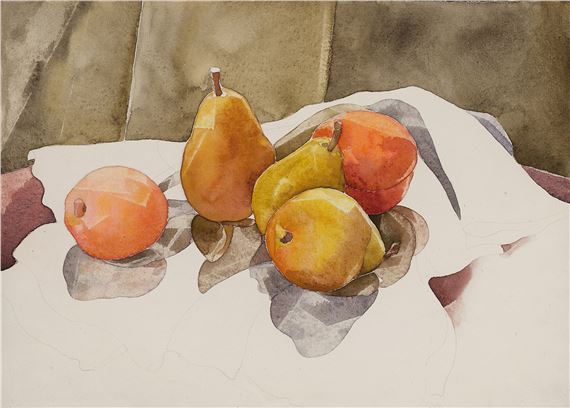 Fruit, Pears and Peaches by Charles Demuth, Executed in 1933