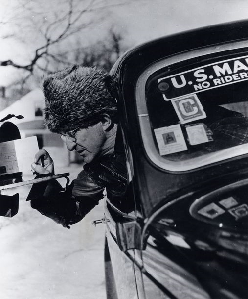 Alfred Eisenstaedt | Rural Vermont mailman Mark Whalon makes rounds in ...