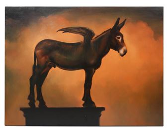 James McLaughlin Way 'Winged Donkey' Painting - James Mclaughlin