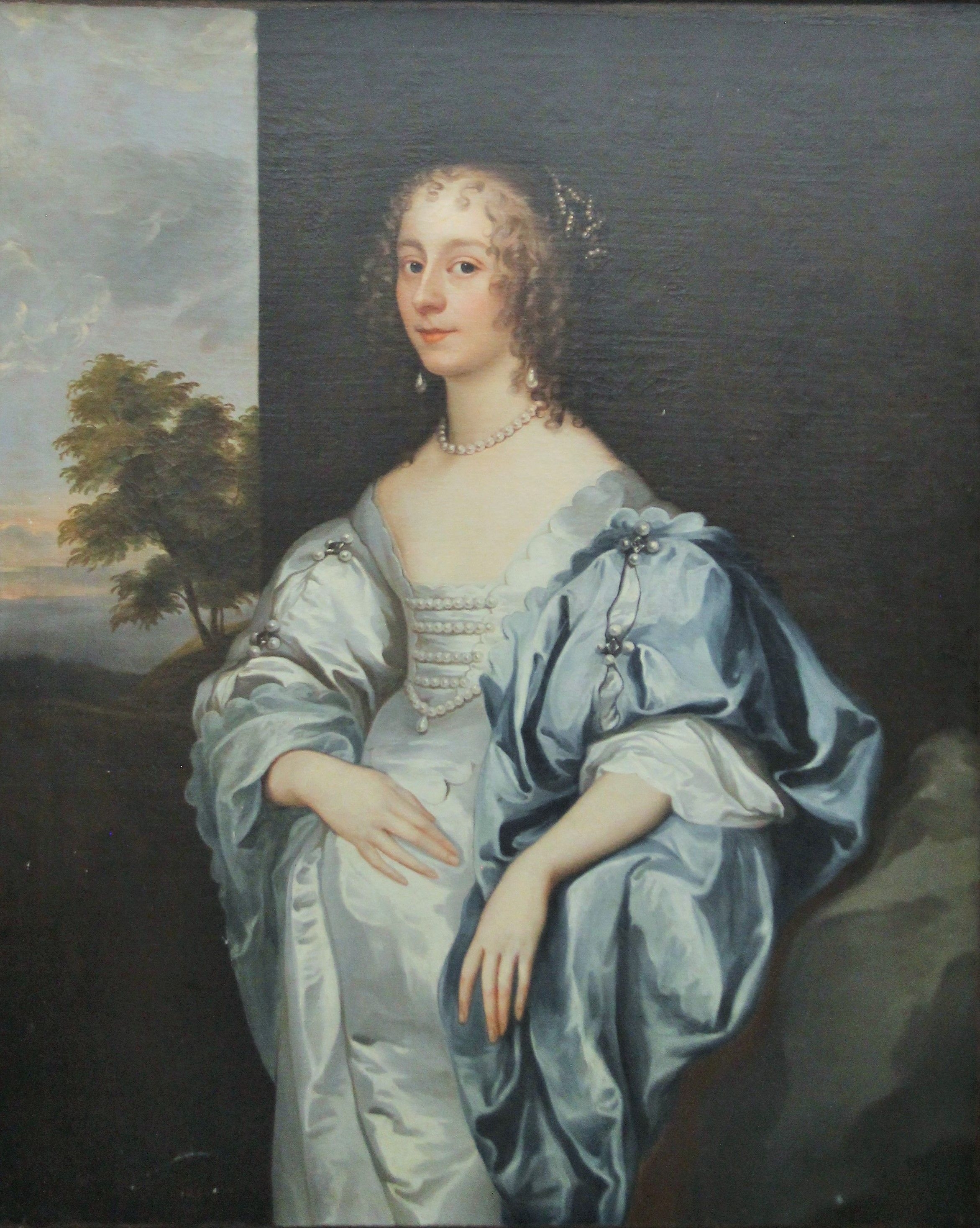 Anthony van Dyck | A Portrait of Lady Mary Verney with Child | MutualArt
