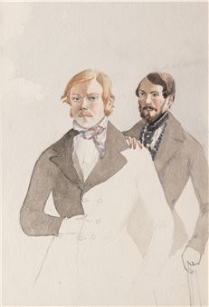 watercolour and pencil on paper - Franz Colombari