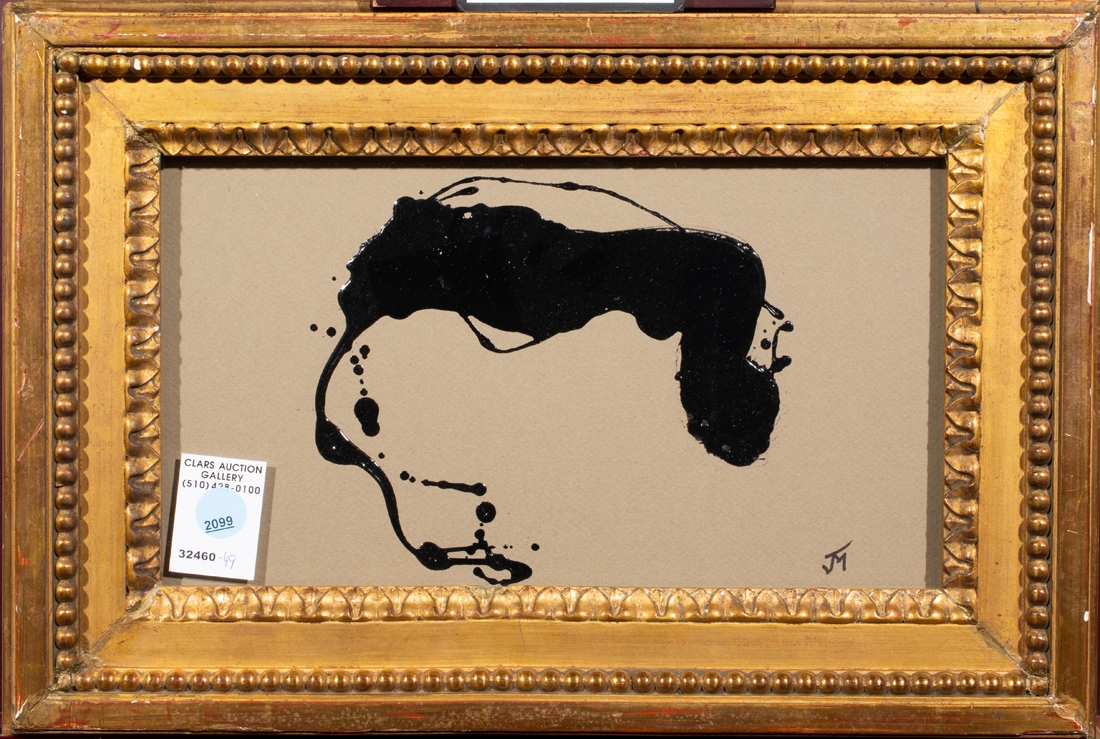 Artwork by John Mayberry, Abstract in Black, Made of oil on paper