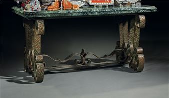 Wrought iron coffee table - Travail Italien