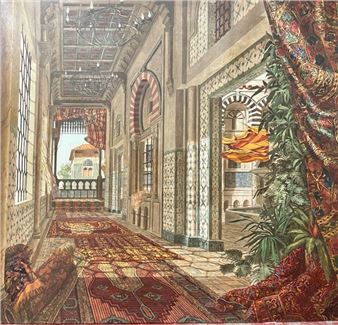 Edith DUFAUX, 20th century
Interior of a Palace
Oil on canvas signed lower left Embossed
192 x 208 cm - Edith Dufaux