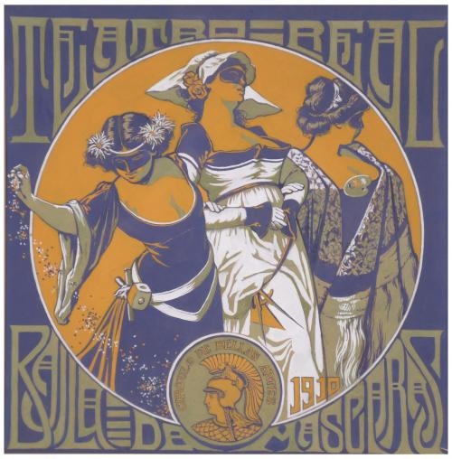 Artwork by Luis Garcia Sampedro, MASKED BALL, Made of Watercolour, charcoal and gouache on paper