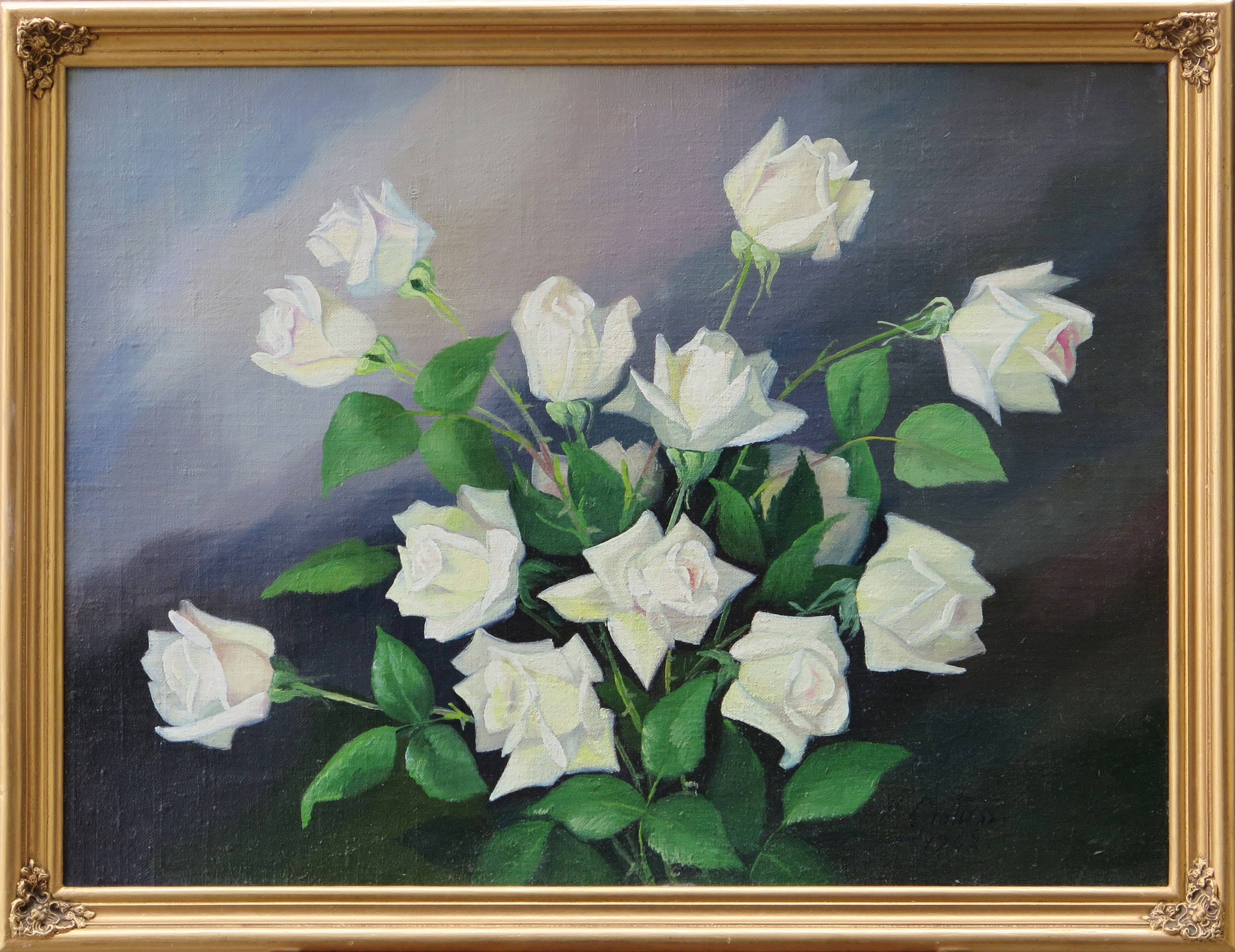 Hugo Karlis Grotuss | Baltās rozes (1942) | MutualArt