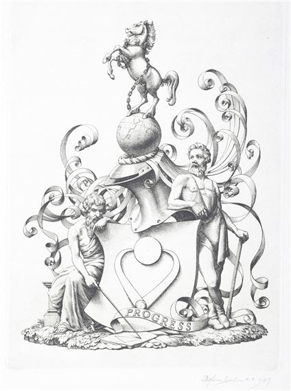 Arms of the Institution of Mechanical Engineers by Stephen Gooden, dated 1947