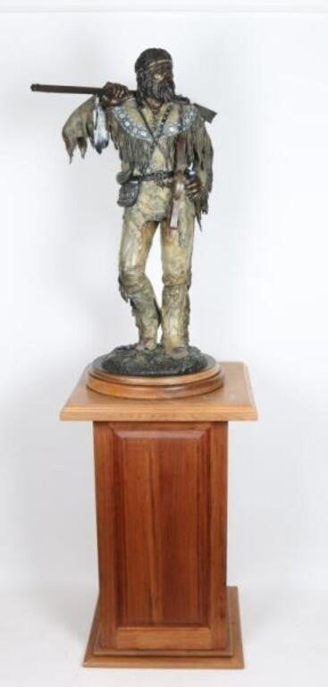 Artwork by Burl Jones, "Montani Semper Liberti", Made of Bronze