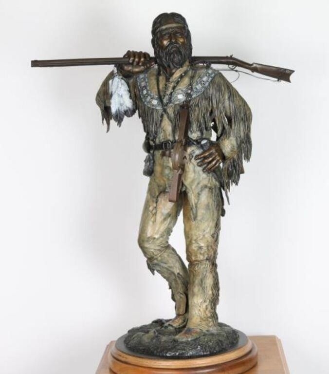 Artwork by Burl Jones, "Montani Semper Liberti", Made of Bronze