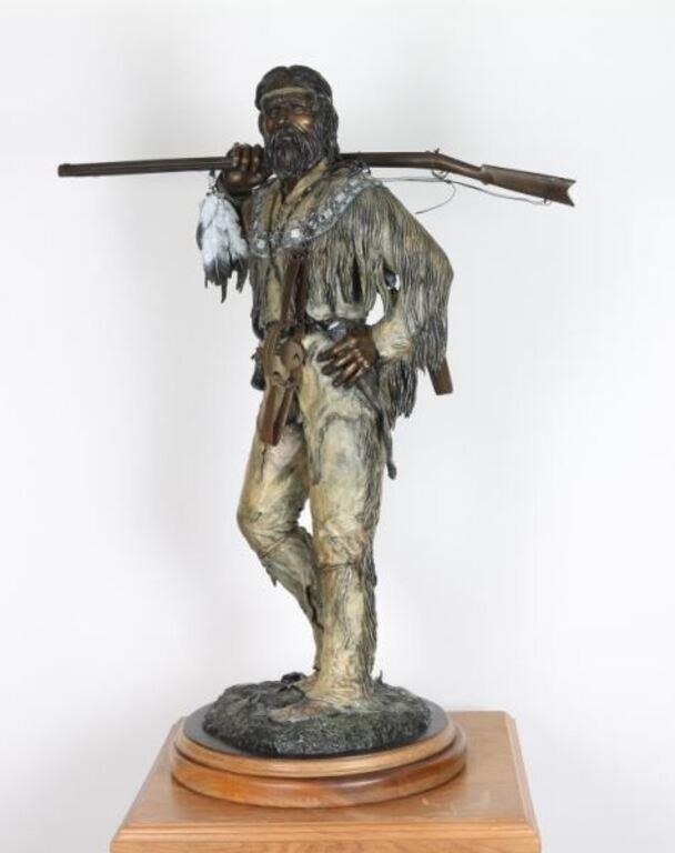 Artwork by Burl Jones, "Montani Semper Liberti", Made of Bronze