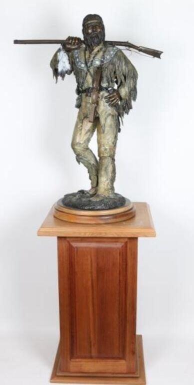 Artwork by Burl Jones, "Montani Semper Liberti", Made of Bronze