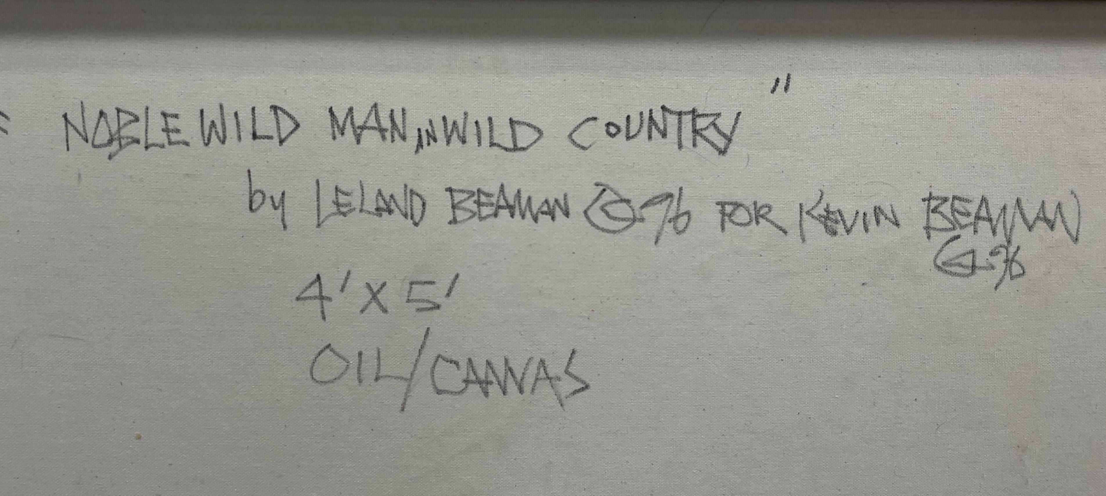 Artwork by Leland D. Beaman, Noble Wild Man in Wild Country, Made of Oil On Canvas
