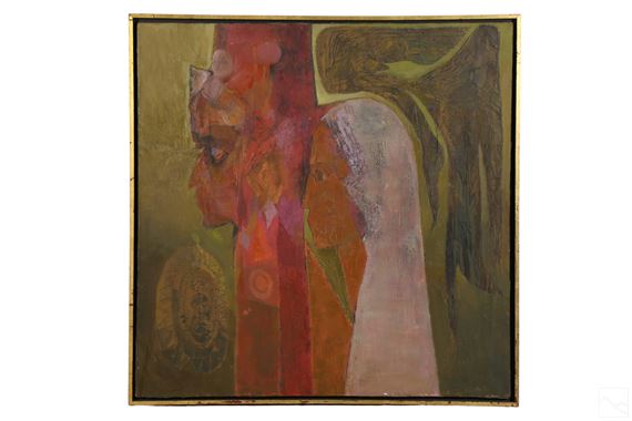 Glyn Jones Glyn Jones B 1936 Modern Abstract Figural Painting 1936 