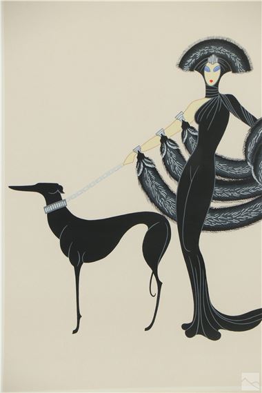 Erté | Erte 1892-1990 SYMPHONY IN BLACK Serigraph SIGNED | MutualArt