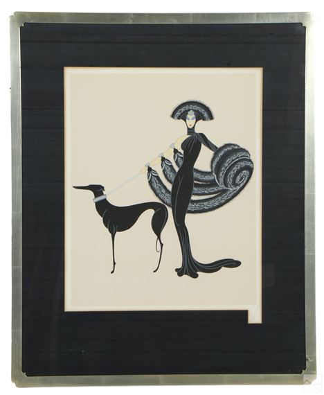 Erté | Erte 1892-1990 SYMPHONY IN BLACK Serigraph SIGNED | MutualArt