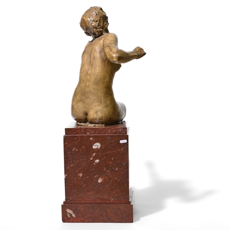 Artwork by Alfred Courtens, In the course of life, 1919, Made of sculpture in patinated terracotta