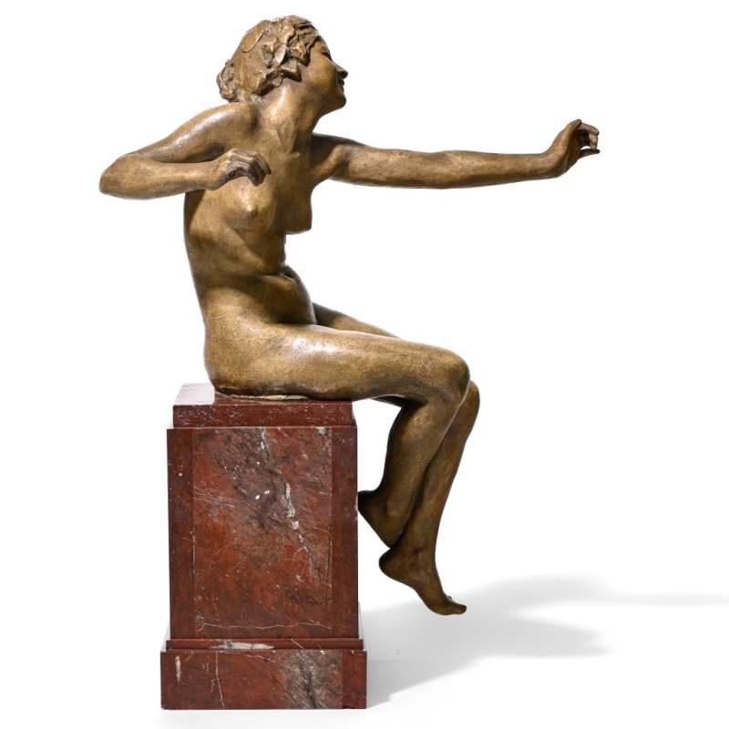 Artwork by Alfred Courtens, In the course of life, 1919, Made of sculpture in patinated terracotta
