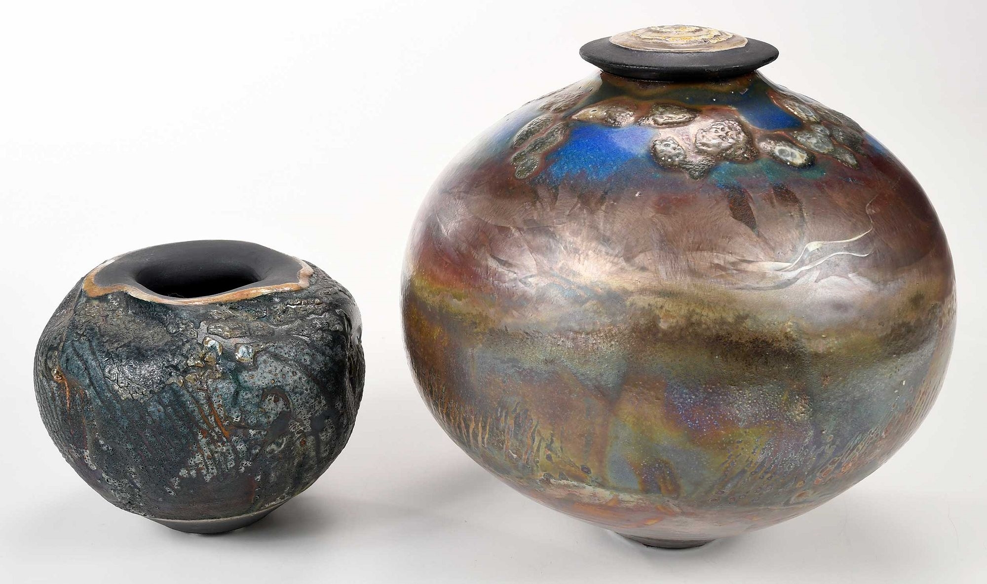 Artwork by Steven Forbes-desoule, Two Raku Vessels