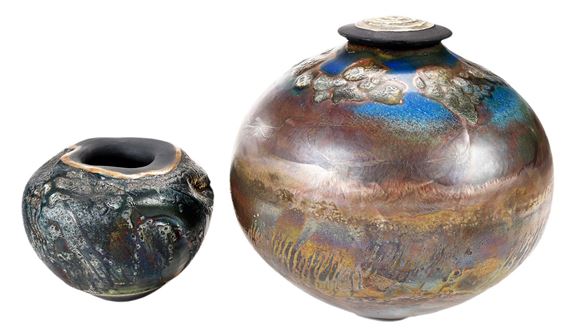 Two Raku Vessels - Steven Forbes-desoule