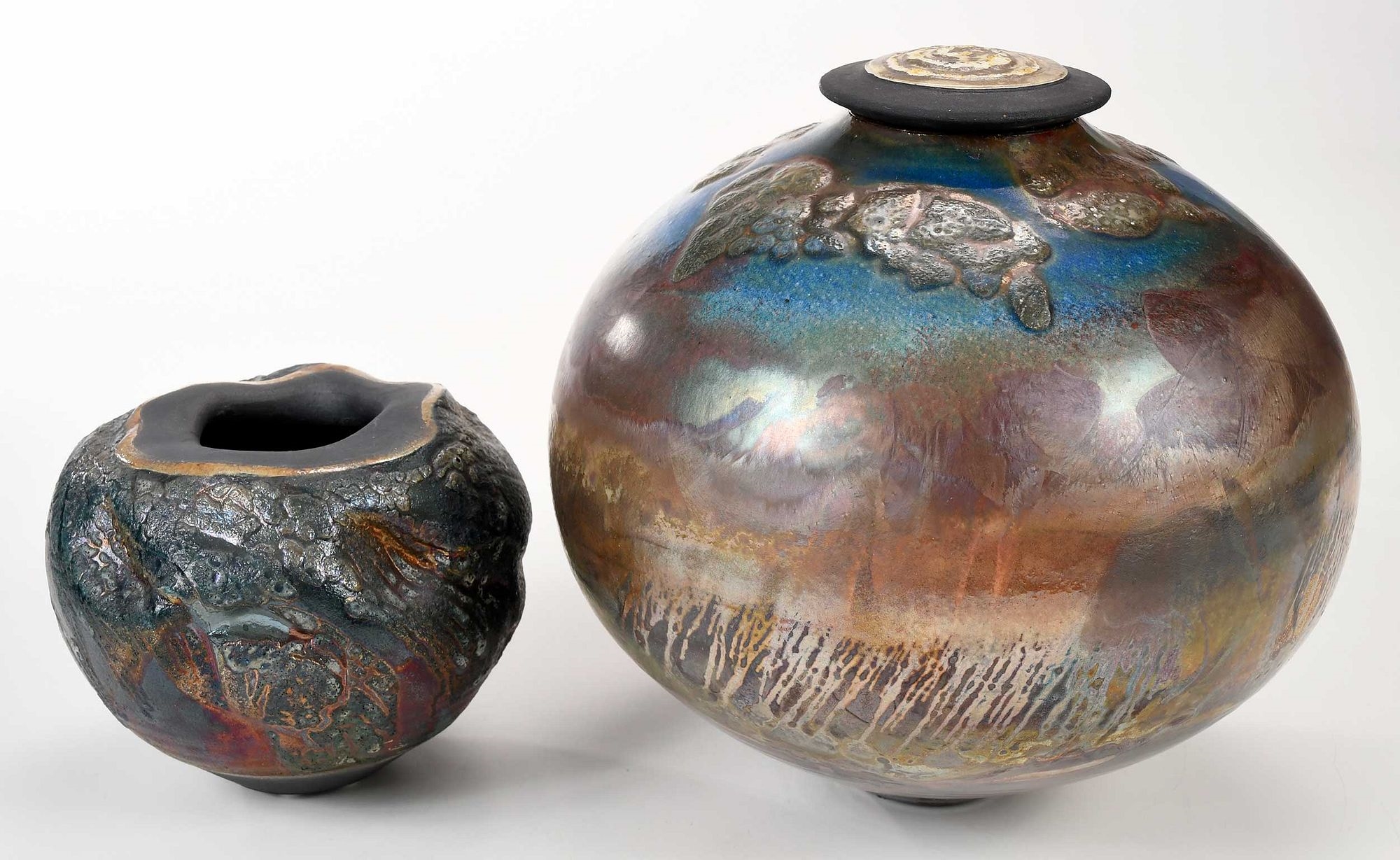 Artwork by Steven Forbes-desoule, Two Raku Vessels