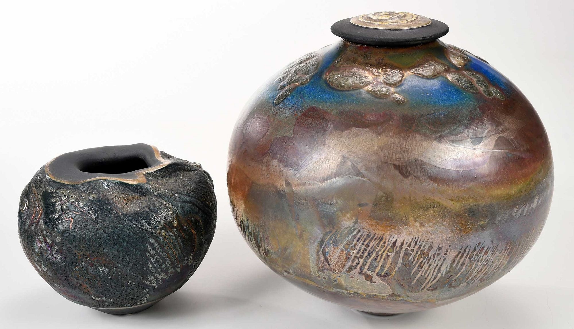 Artwork by Steven Forbes-desoule, Two Raku Vessels