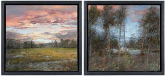 Two paintings: Spring Wind and Night Bird - Joan Elliott