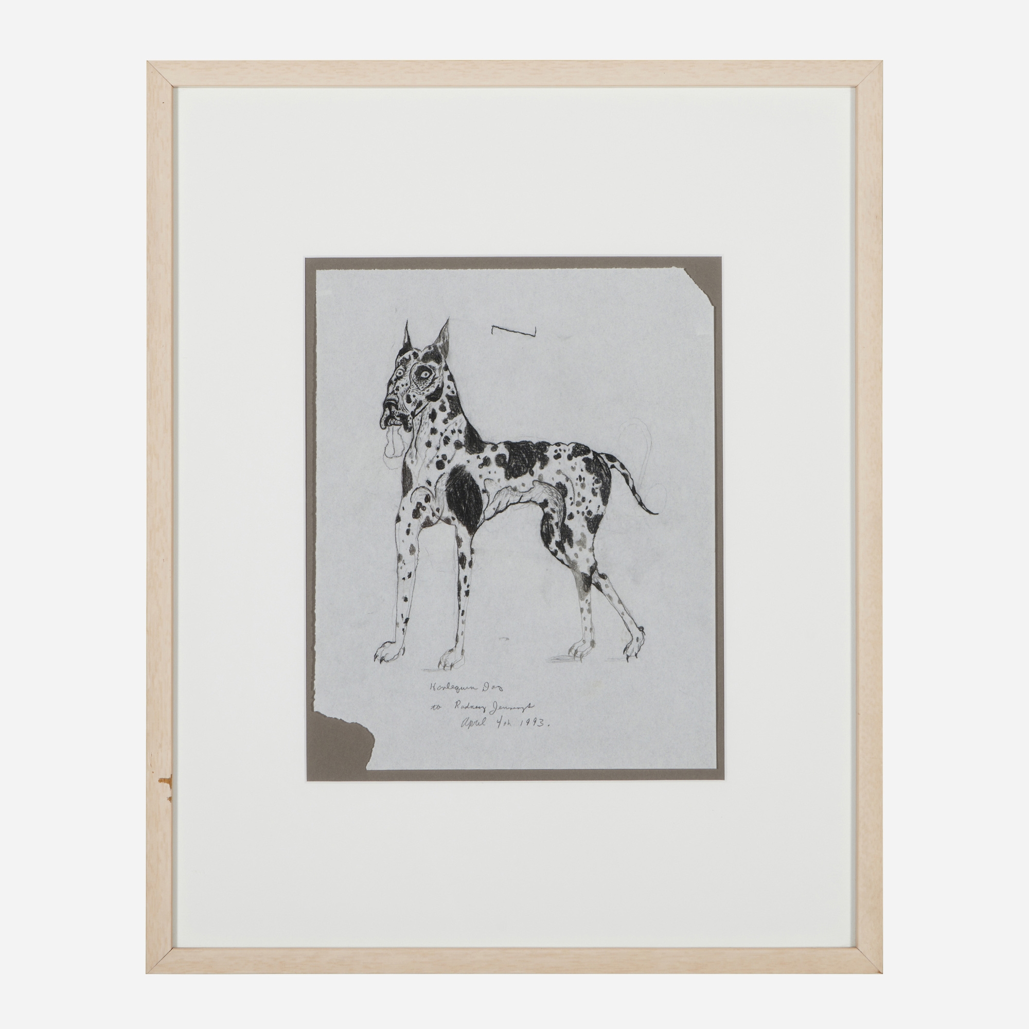 Tony Fitzpatrick Harlequin Dog (1993) MutualArt