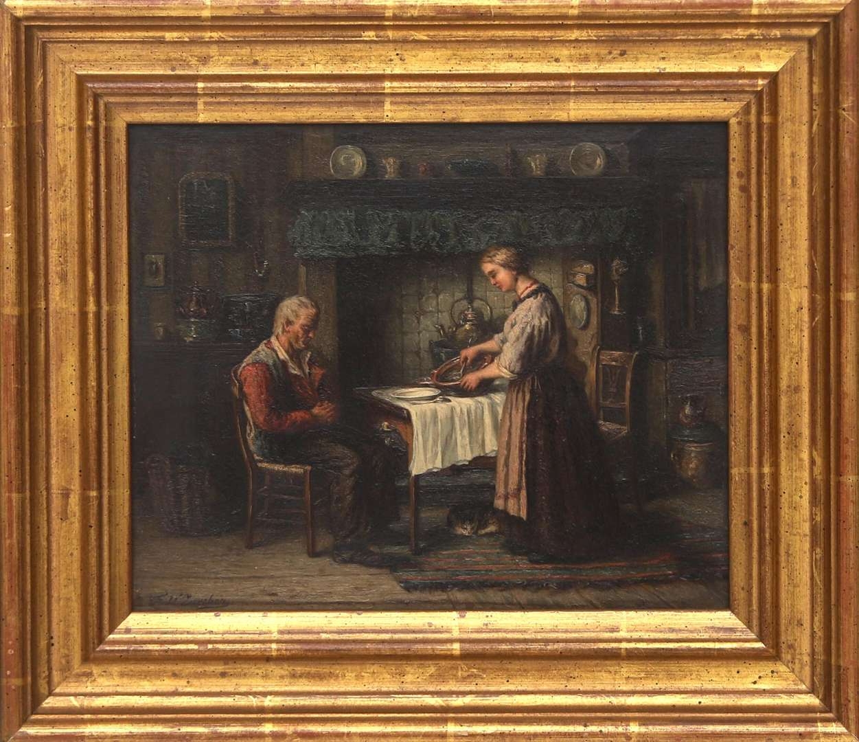 Frederik Willem Zürcher Het avondmaal gebed MutualArt