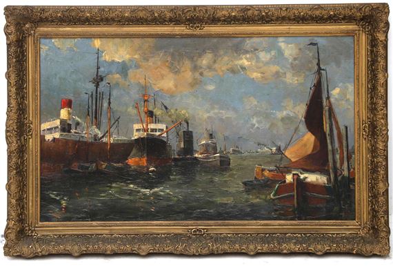 Havengezicht by Willem Horselenberg