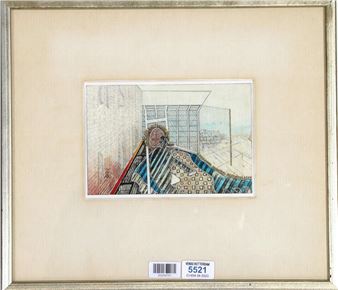 Abstracte voorstelling met mensfiguur - Eric Visser