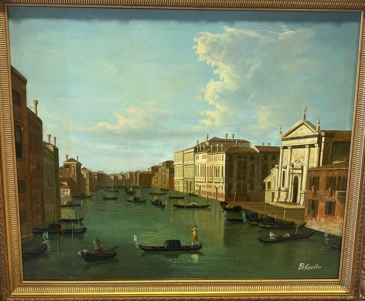 Canaletto | Hand Enhanced Giclee on Canvas, Gran canal Venecia Vista de ...