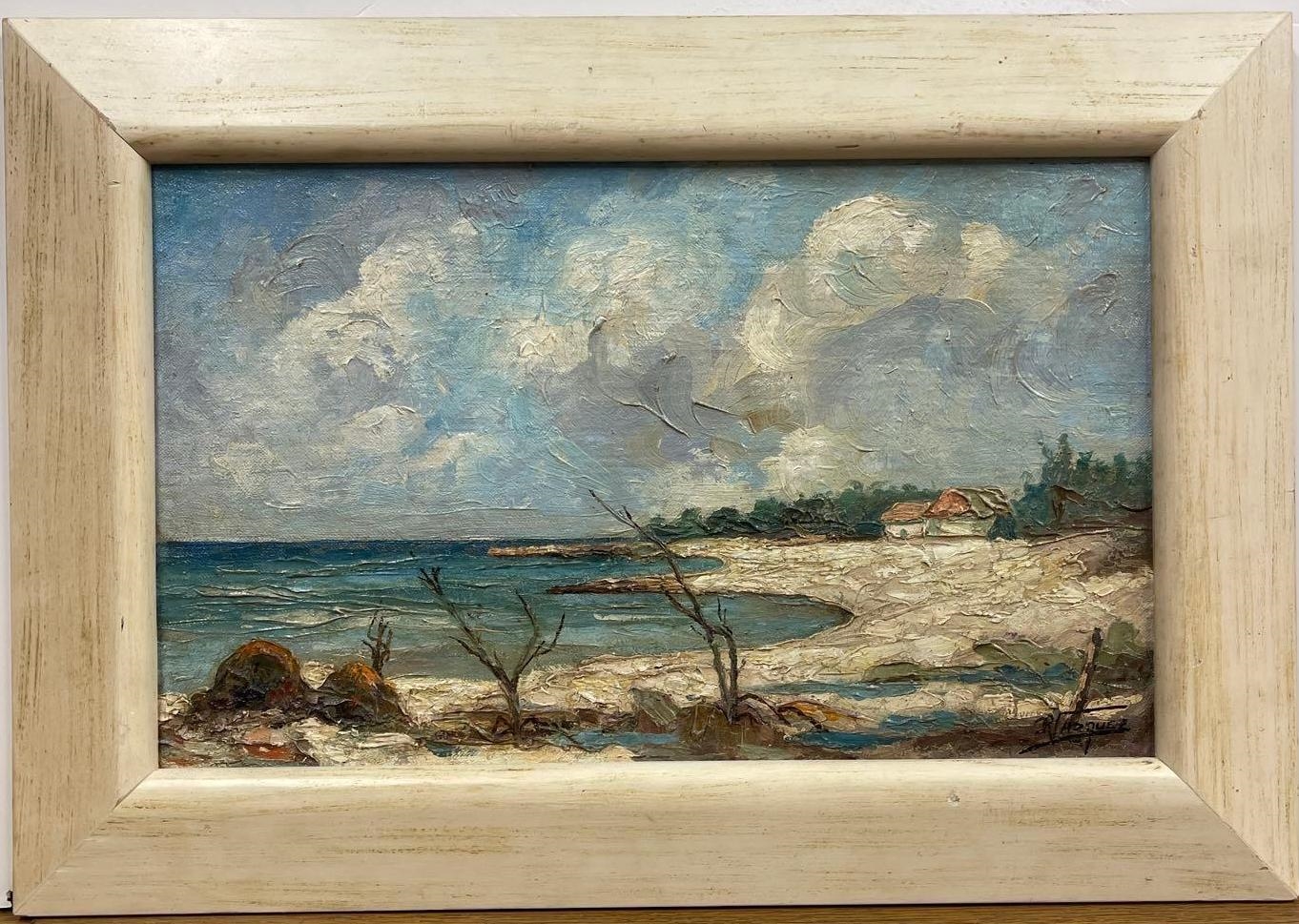 Artwork by Roberto Vázquez, Oil on board signed Roberto Vasquez Cuban Art, Lanscape,, Made of Oil on board