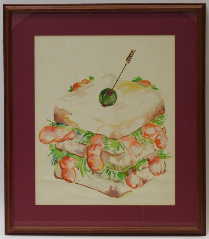 George Febres | Ecuador 1943-1996 Depicts a sandwich bursting with ...