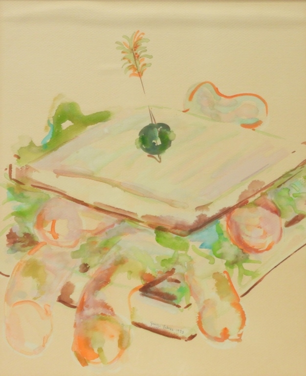 George Febres | Ecuador 1943-1996 Depicts a sandwich bursting with ...