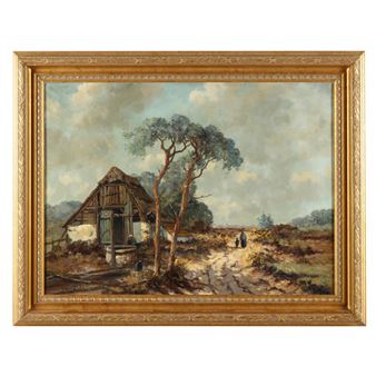 A Rural Scene with Figures and Well - A. Rynders
