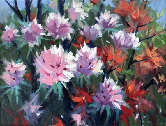 Rhododendrones, Glennies Dale Pollard Park, Blenheim by Brian Badcock