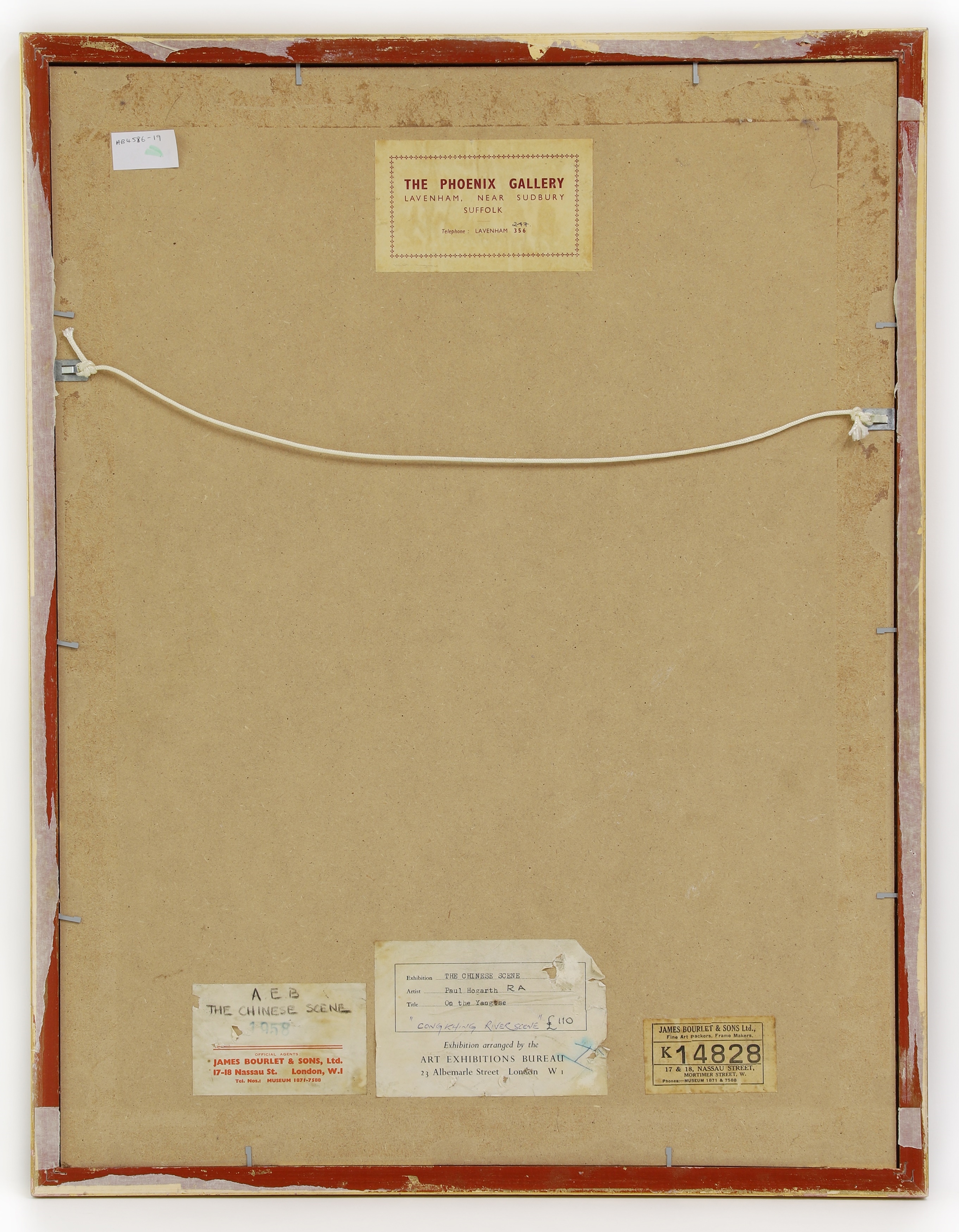 Artwork by Paul Hogarth, Boatmen on the Chang Jiang, Made of charcoal and watercolour