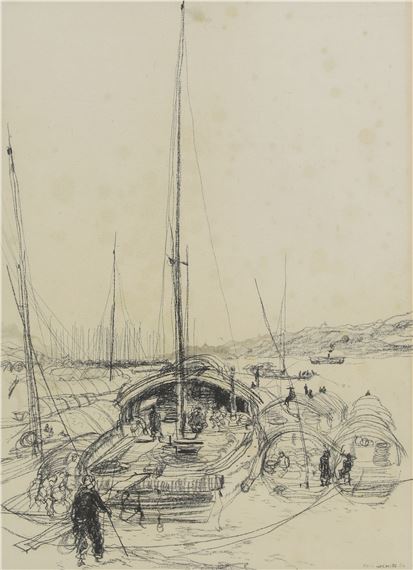 Boatmen on the Chang Jiang by Paul Hogarth, 54