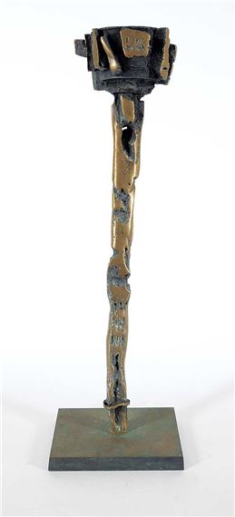 Untitled - Tall Large Candle Holder by Roy Leadbeater