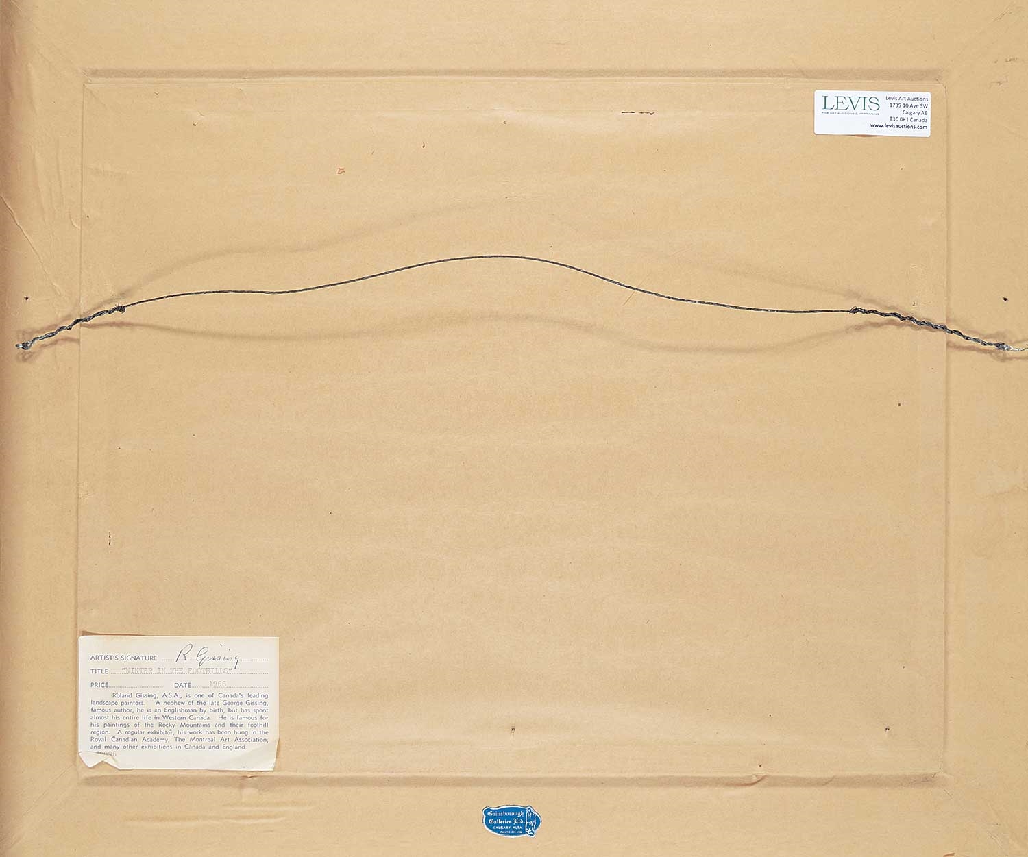 Artwork by Roland Gissing, Winter in the Foothills, Made of oil on canvas board