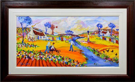 Portchie | River Landscape With Figures | MutualArt
