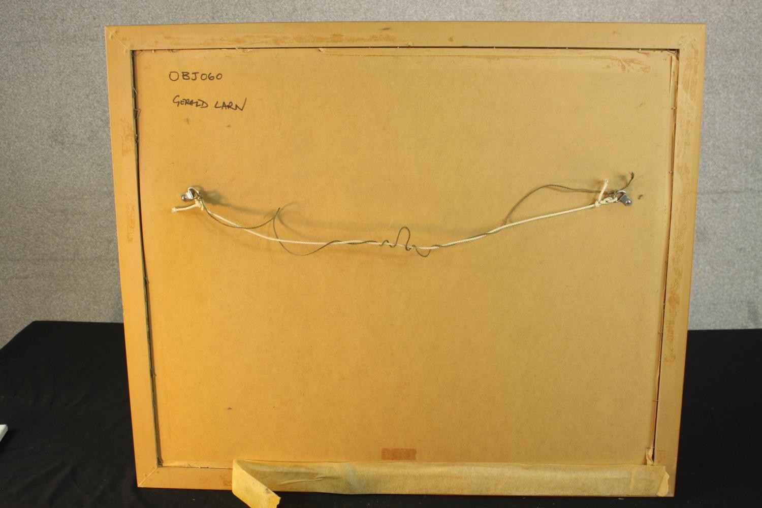 Artwork by Gerald Larn, Red abstract forms, Made of acrylic on paper