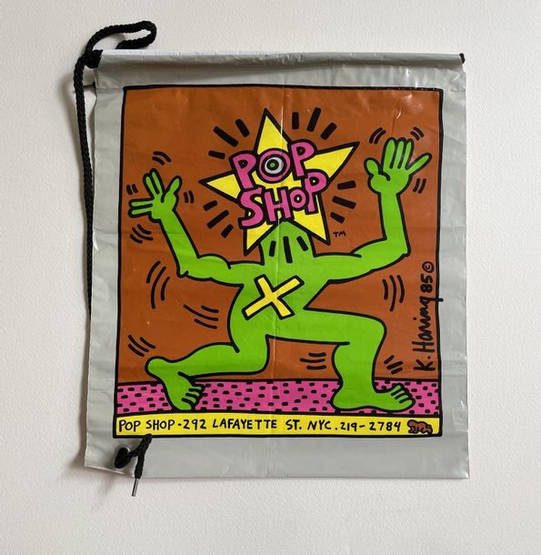 Keith Haring Bag illustrated by Keith HARING for his Pop Shop in New